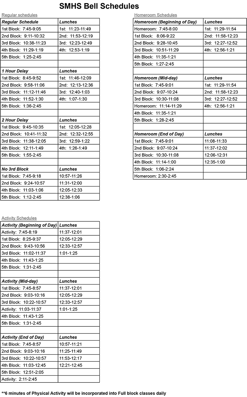 Bell Schedules